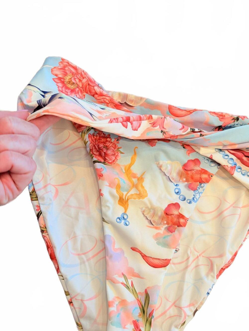 Agua Bendita Lily Fish & Floral Colorful Bikini Bottom NWT - Picture 6 of 6